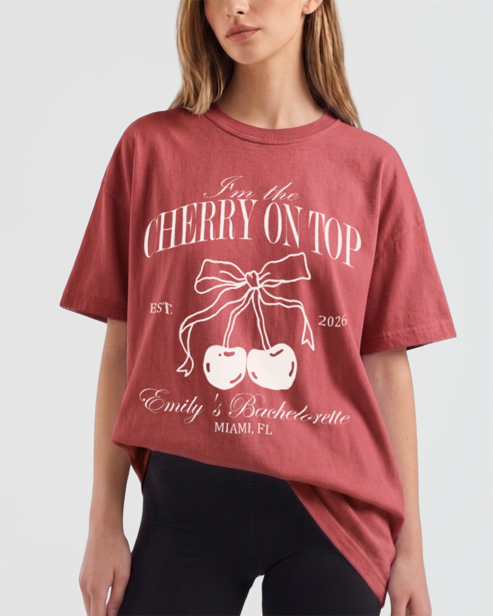 She's The Cherry On Top T-Shirt Crimson