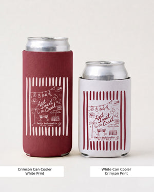 Last toast on the coast - Stripes Can Cooler Crimson