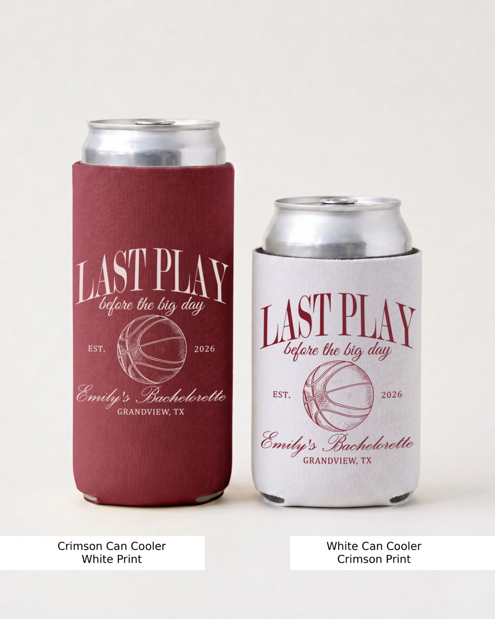 Last Play Before the Big Day - Basketball Can Cooler Crimson