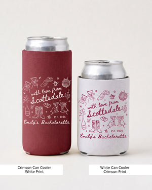 With Love from Scottsdale Can Cooler Crimson