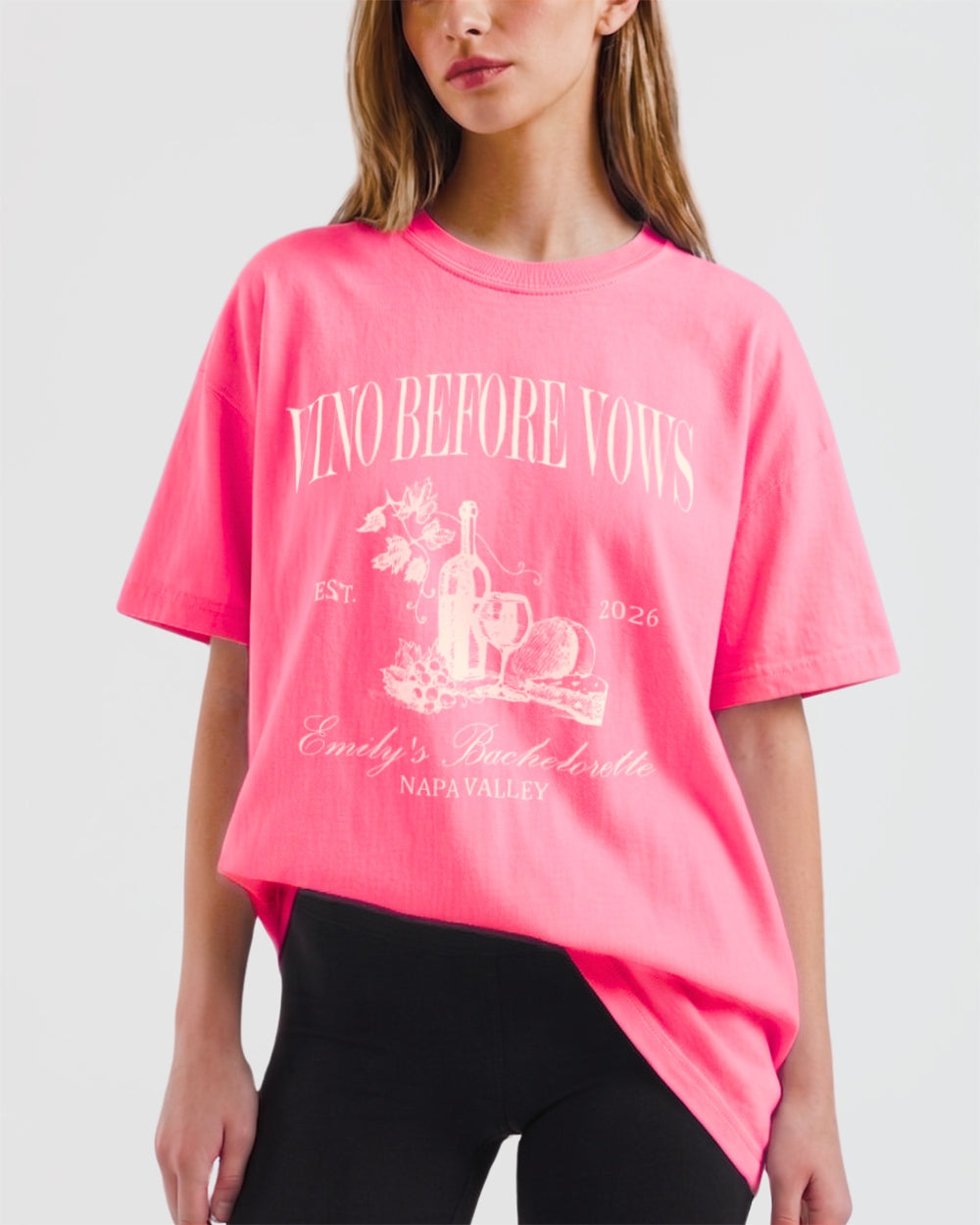 Vino Before Vows T-Shirt Crunchberry