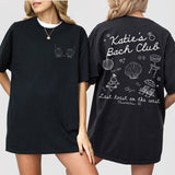 Custom Beach Bach Club Bachelorette Shirt Last Toast on The Coast Bachelorette Personalized Seashell Bachelorette Coastal Bach Party Tshirt - Black Product Image