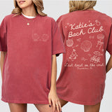 Custom Beach Bach Club Bachelorette Shirt Last Toast on The Coast Bachelorette Personalized Seashell Bachelorette Coastal Bach Party Tshirt - Crimson Product Image