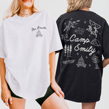 Custom Camp Bach Shirt Personalized Camping Bachelorette Party Matching Tshirt Girls Weekend Trip Hiking Lake Mountain Bride Bridesmaid Gift - matching Image