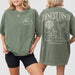 Moss green cotton shirt for the bride-to-be and her desert disco themed bachelorette party in Scottsdale, luxury western bachelorette merch
