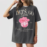 Pepper cotton bachelorette shirt with Disco Cowgirl and Nashville bride design for the maid of honor or bridal party to wear