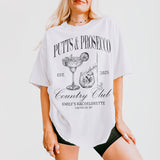 Custom Golf Bachelorette Party Sweatshirt Women Putts and Prosecco Tshirt Golf Bachelor Trip Golf Party Favors Golfing Wife Crewneck - White Product Image