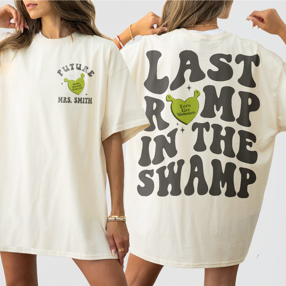 Custom Last Romp in the Swamp Bachelorette Comfort Colors Shirt Personalized Same Swamp Forever Funny Bach Party Matching TShirt Bridesmaid - Ivory Product Image