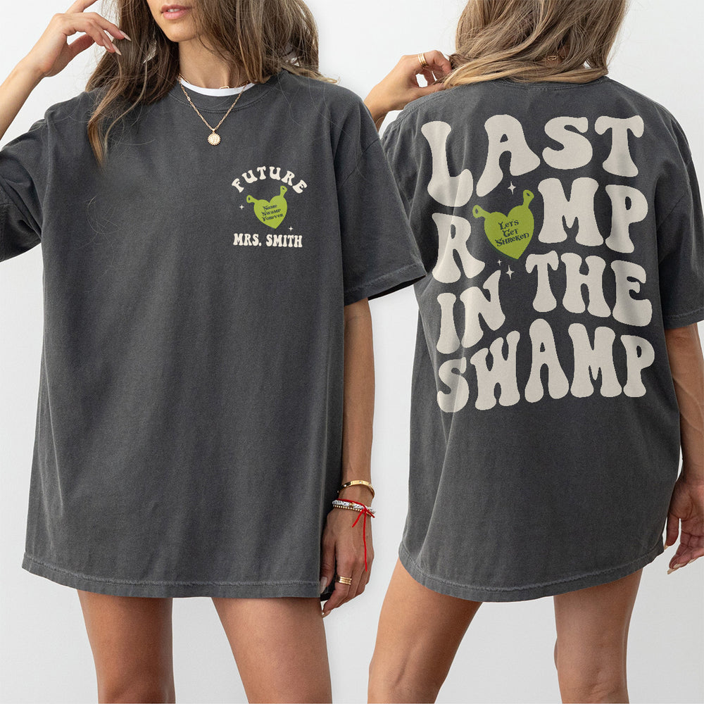 Custom Last Romp in the Swamp Bachelorette Comfort Colors Shirt Personalized Same Swamp Forever Funny Bach Party Matching TShirt Bridesmaid - Pepper Product Image