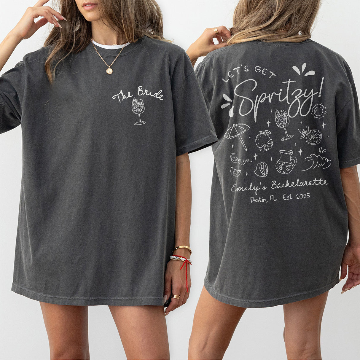 Custom Let&#39;s Get Spritzy Bachelorette Sweatshirt Love At First Spritz Bachelorette Party Shirt Aperol Spritz Sun Summer Beach Bach Hoodie - Pepper Product Image