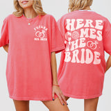 Custom retro disco bachelorette shirt perfect for the bride-to-be and bridal party to wear during the wedding festivities and celebrations