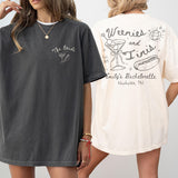 Custom Weenies and Tinis Bachelorette Party Sweatshirt Personalized Weenies and Martinis Bach Mathing Tshirt Hot dog Martini Bach Crewneck - matching Image