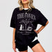 Gothic black cotton shirt for witchy brides and spooky bachelorette parties, perfect for Halloween weddings or coven celebrations