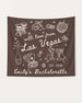 Bachelorette weekend banner with hand-drawn doodle art and Las Vegas theme. Personalized with bride name, destination city, and EST. year for the whole crew.