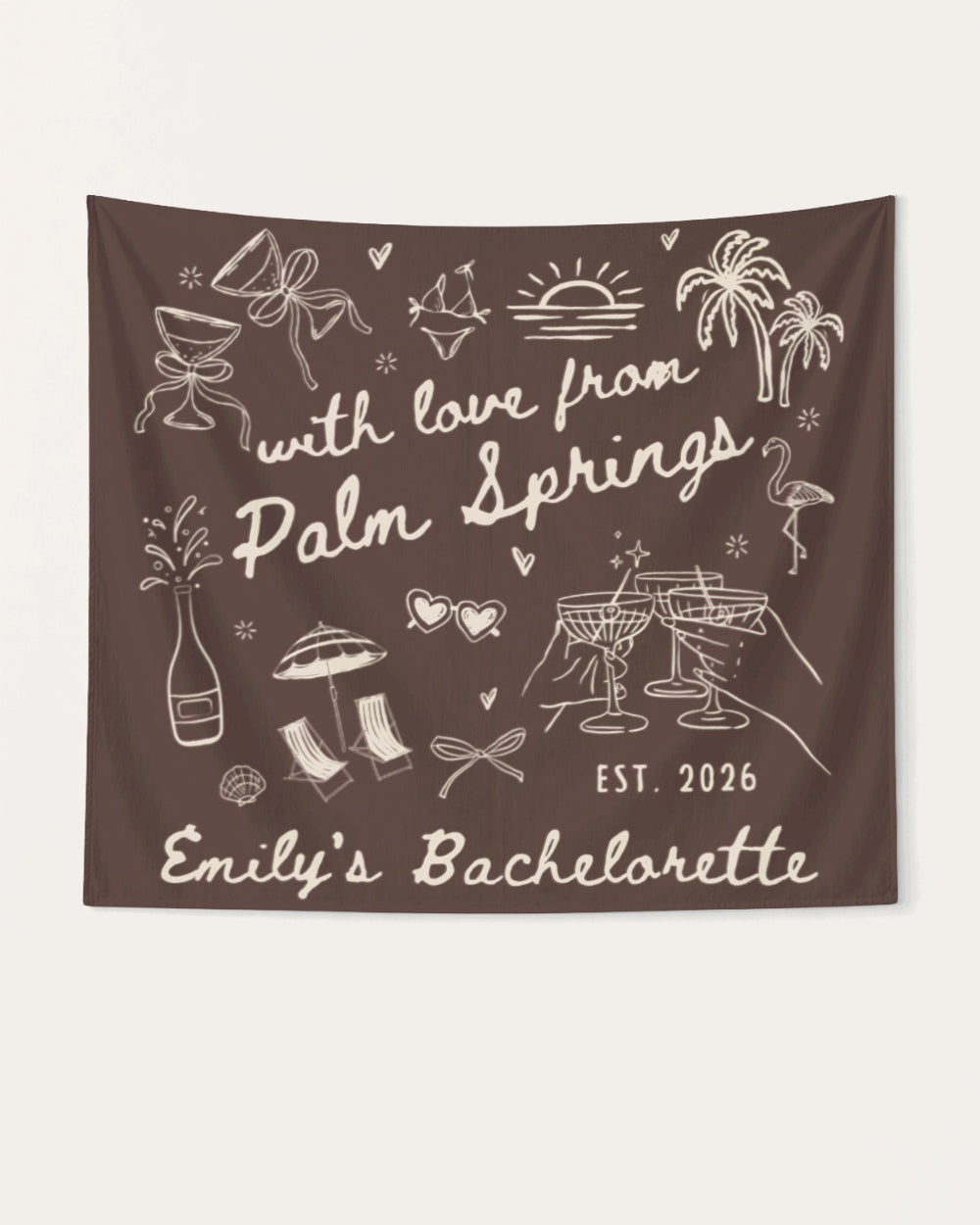 With Love from Palm Springs Banner Espresso