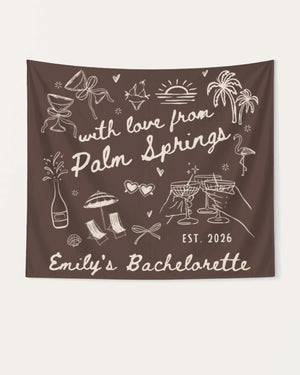 With Love from Palm Springs Banner Espresso