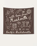 With Love from Nashville Banner Personalized western bachelorette backdrop with Nashville design for bride party decor