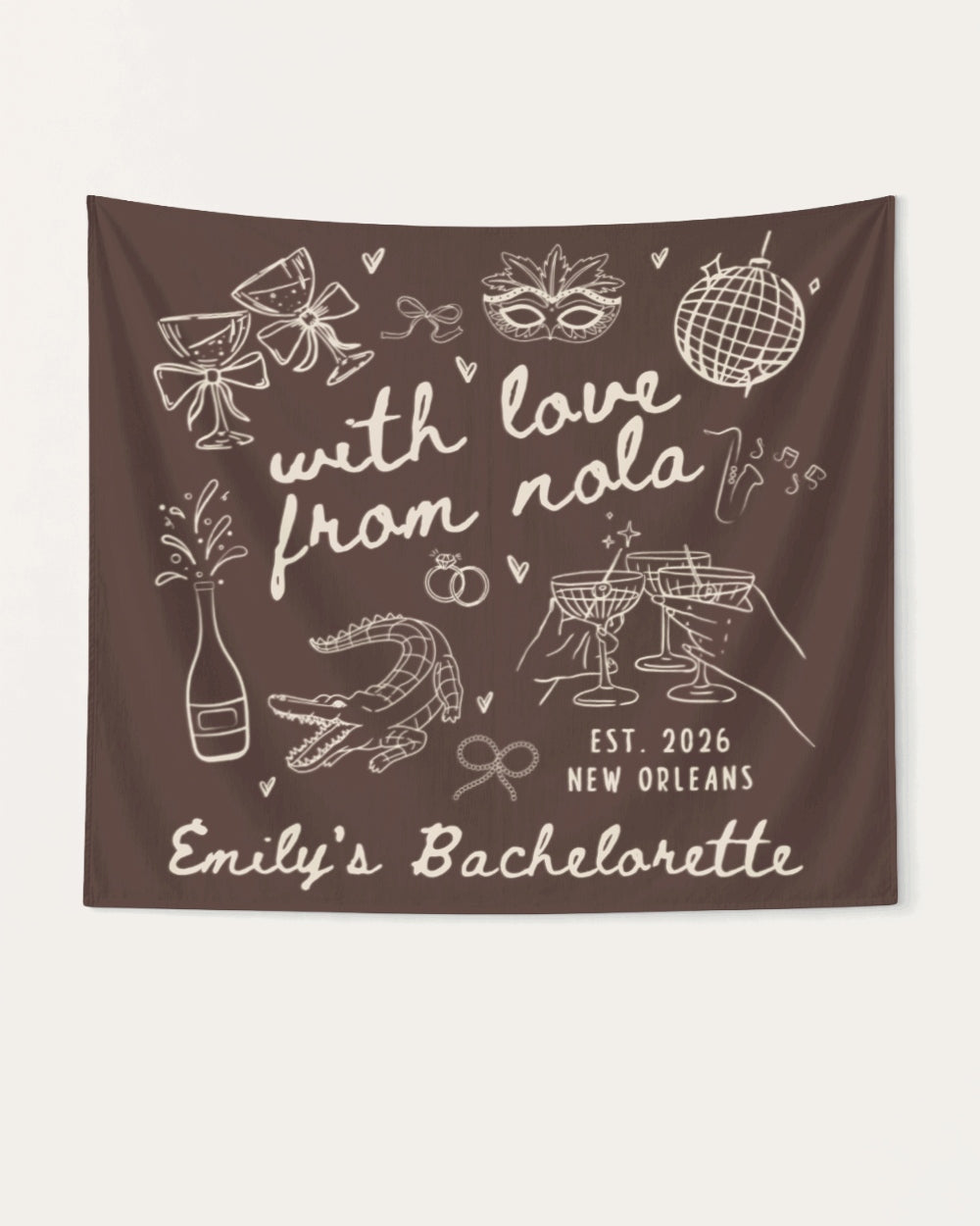 With Love from Nola Banner Espresso