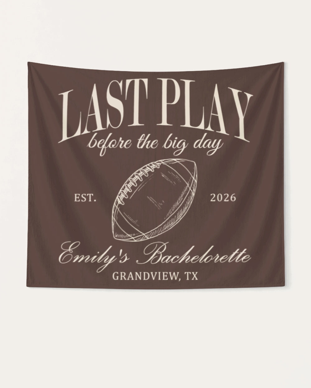 Last Play Before the Big Day - Football Banner Espresso