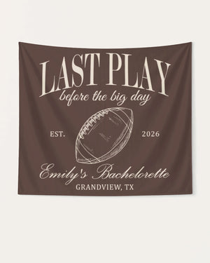 Last Play Before the Big Day - Football Banner Espresso