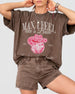 Man, I Feel Like A Bride & Let's Go Girls Disco T-Shirt Espresso