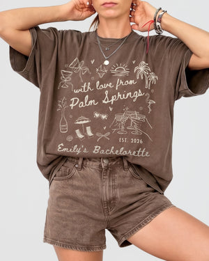 With Love from Palm Springs T-Shirt Espresso