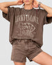 Lucky In Love Wine Cards T-Shirt Espresso