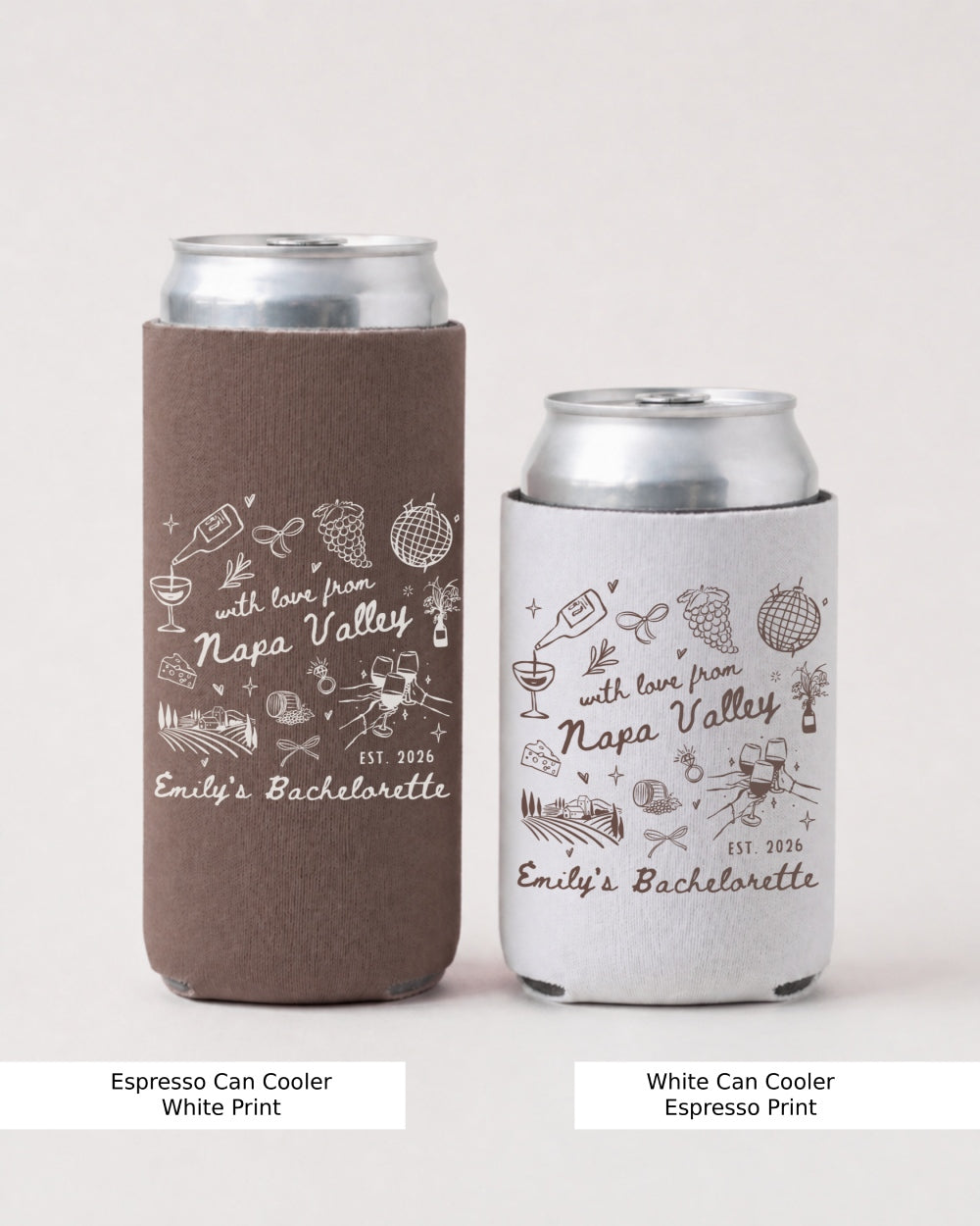 with love from Napa Valley Can Cooler Espresso