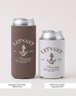 Let's Get Nauti Can Cooler Espresso