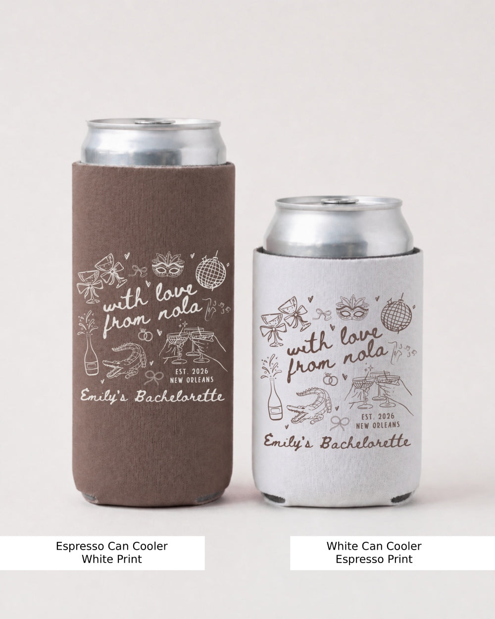 With Love from Nola Can Cooler Espresso