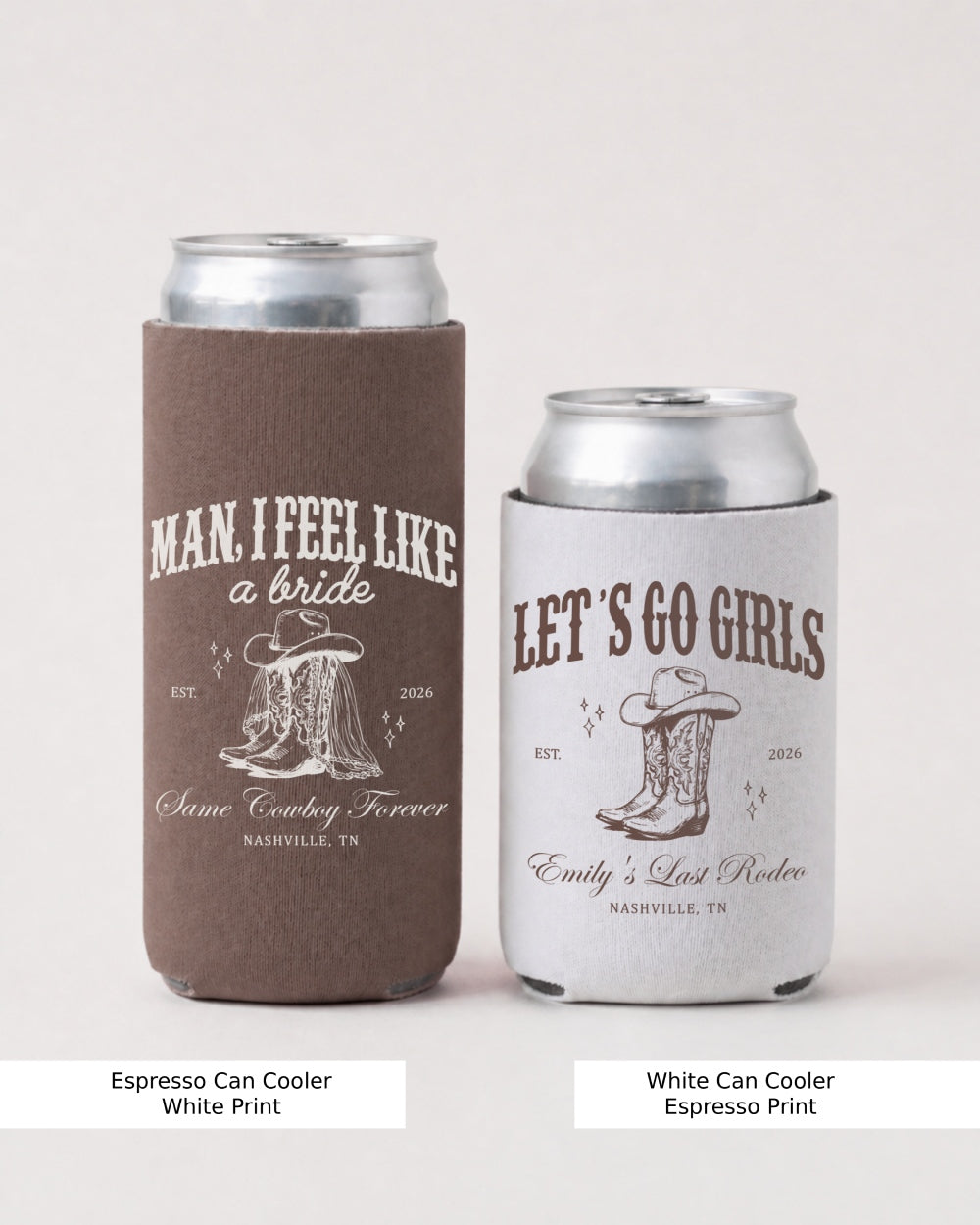 Rodeo bachelorette party can cooler with western script and vintage cowboy illustration. Perfect for the bride's squad at a country music festival or outdoor ranch celebration.
