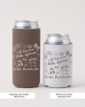 With Love from Palm Springs Can Cooler Espresso