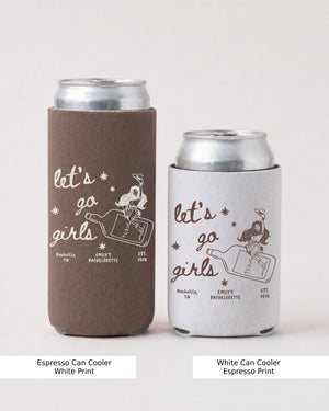 Let's Go Girls Cowgirl Bottle Can Cooler Espresso