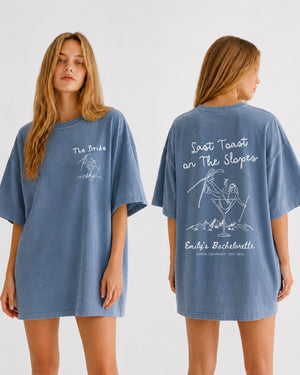 Last Toast on the Slopes T-Shirt Blue Jean