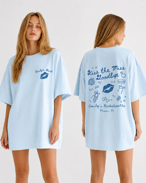 Kiss the Miss Goodbye Disco T-Shirt Chambray