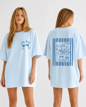 Last toast on the coast - Stripes T-Shirt Chambray