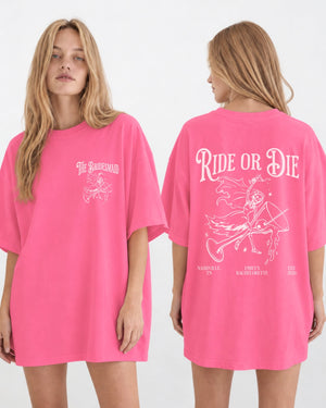 Bride or Die and Ride or Die with Martini T-Shirt Crunchberry