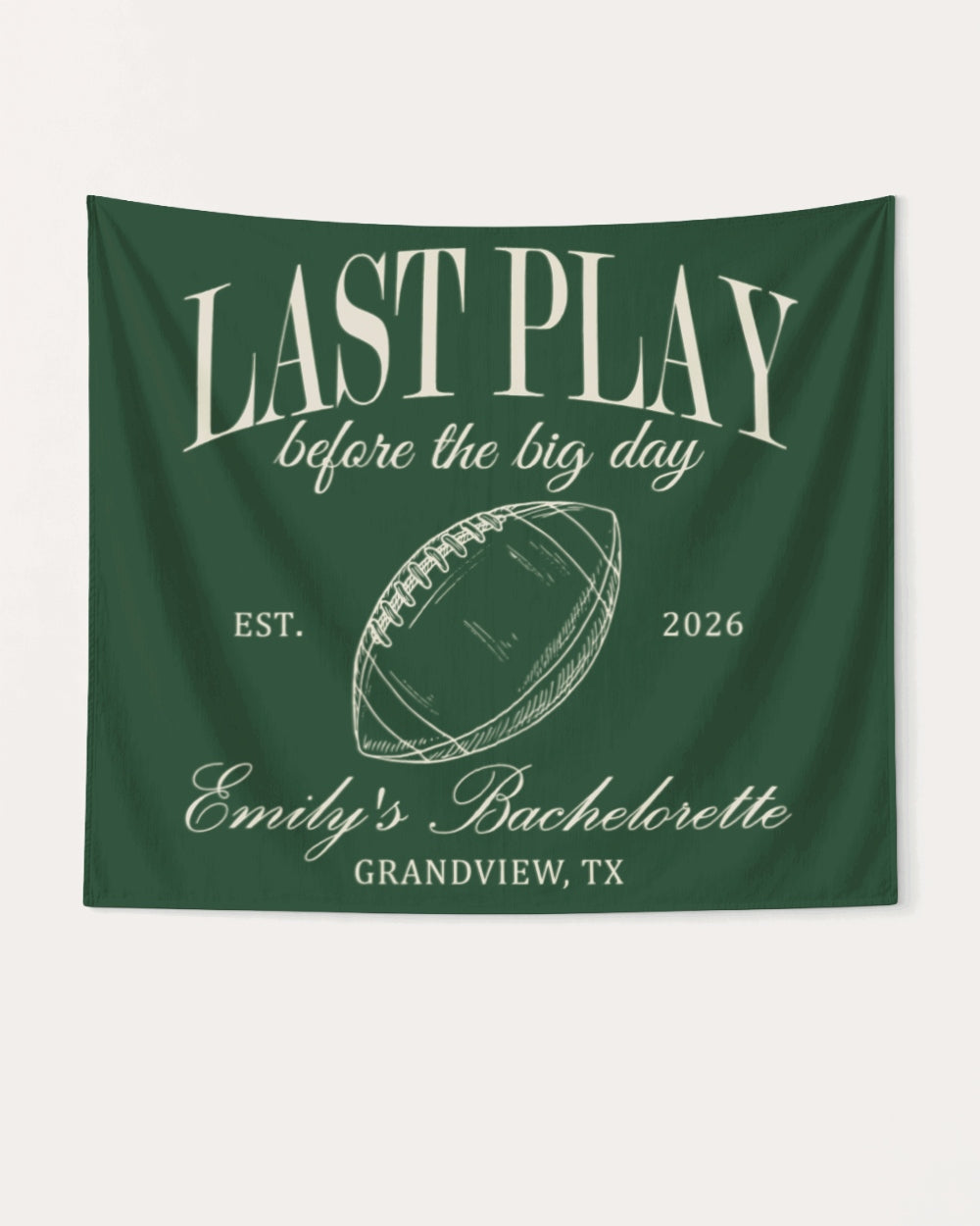 Last Play Before the Big Day - Football Banner Hemp