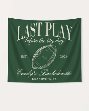 Last Play Before the Big Day - Football Banner Hemp
