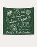 Personalized bachelorette banner with bride name, destination city, and EST. year in hand-drawn doodle style. Custom Las Vegas bachelorette party decor for the whole crew.