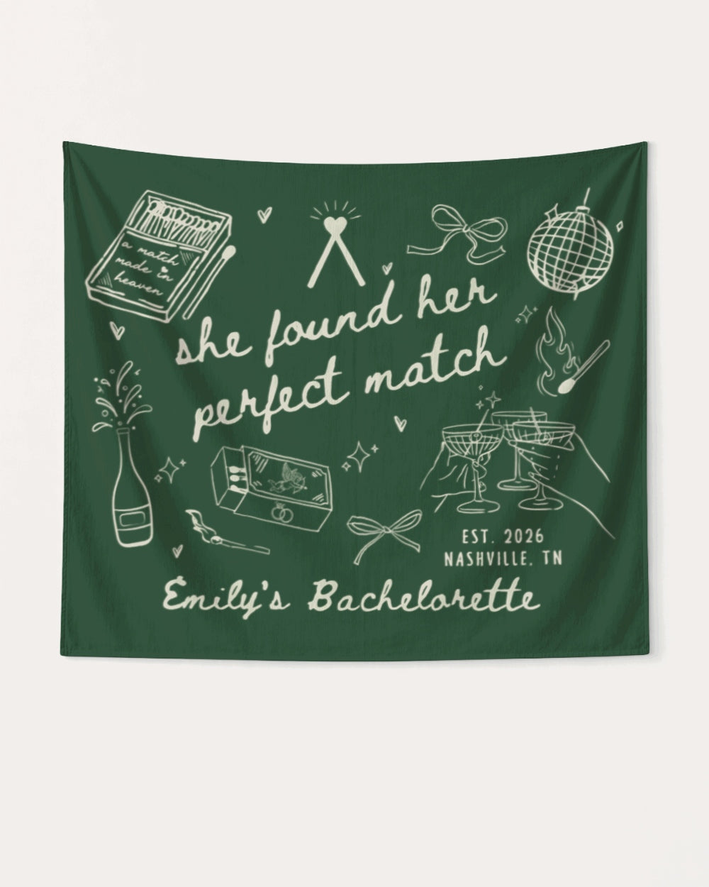 She Found Her Perfect Match Banner Hemp