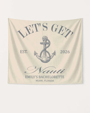 Let's Get Nauti Banner Ivory