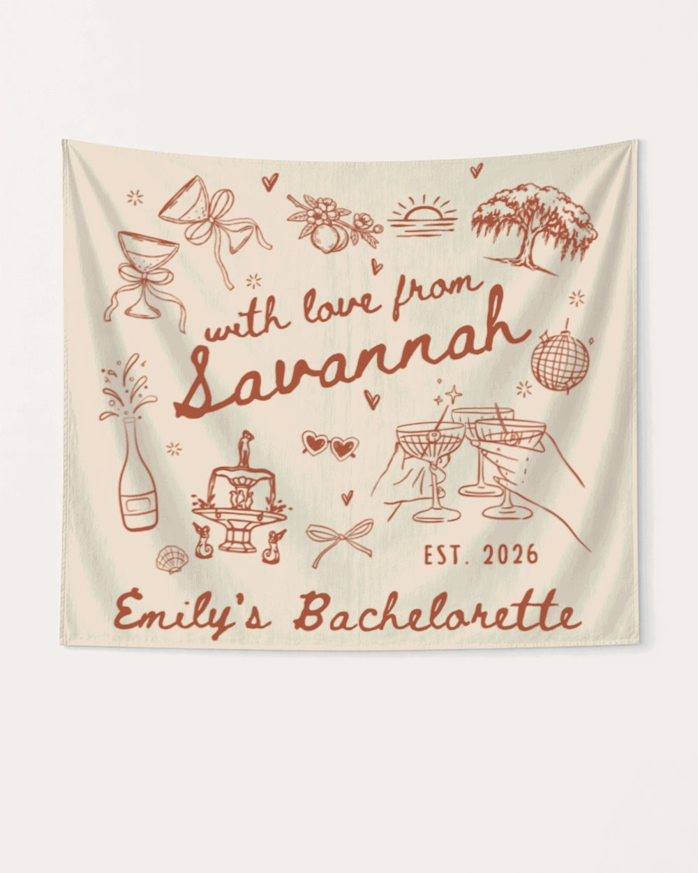 With Love from Savannah Banner Ivory