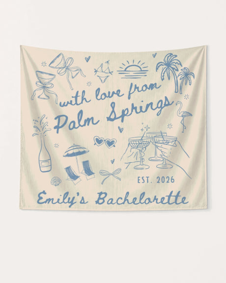 With Love from Palm Springs Banner Ivory