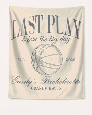 Last Play Before the Big Day - Basketball Banner Ivory