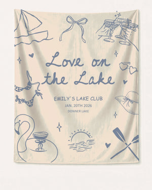 Love on the Lake Banner Ivory