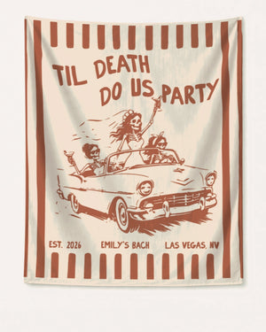 Bride or Die and Ride or Die Stripes Banner Ivory