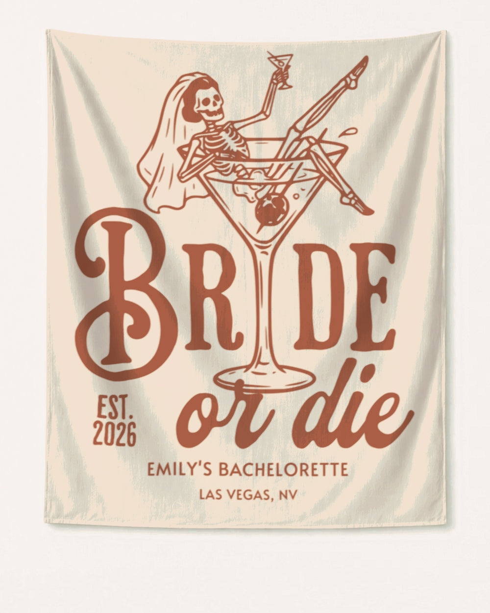 Bride or Die and Ride or Die Banner Ivory