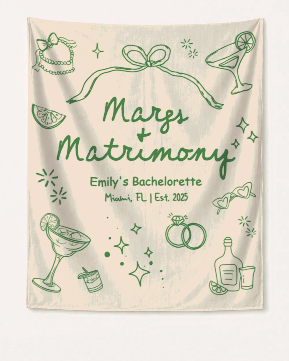 Margs & Matrimony Banner Ivory