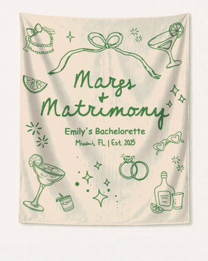 Margs & Matrimony Banner Ivory